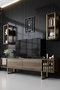 Hanah Home Mueble TV Nogal y Negro 180cm